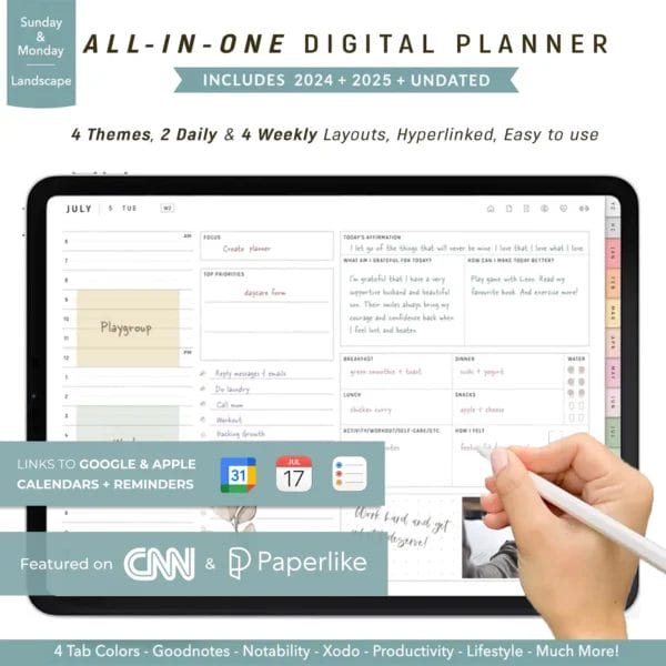 all in one digital planner