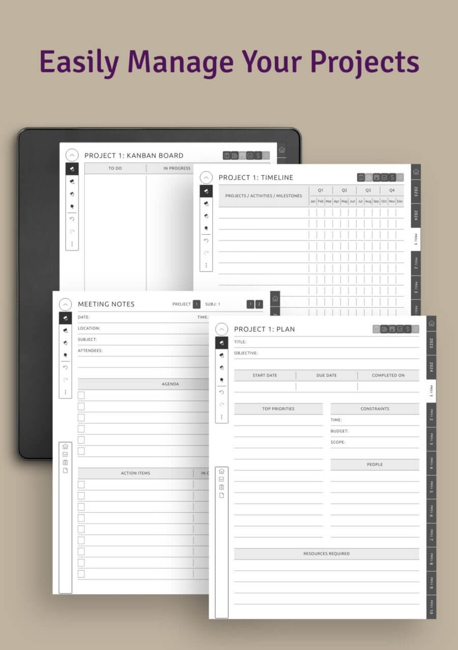 printable kindle scribe ultimate planner template11 0